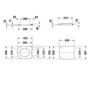 Унитаз Duravit Happy D.2 2222098900 подвесной черный